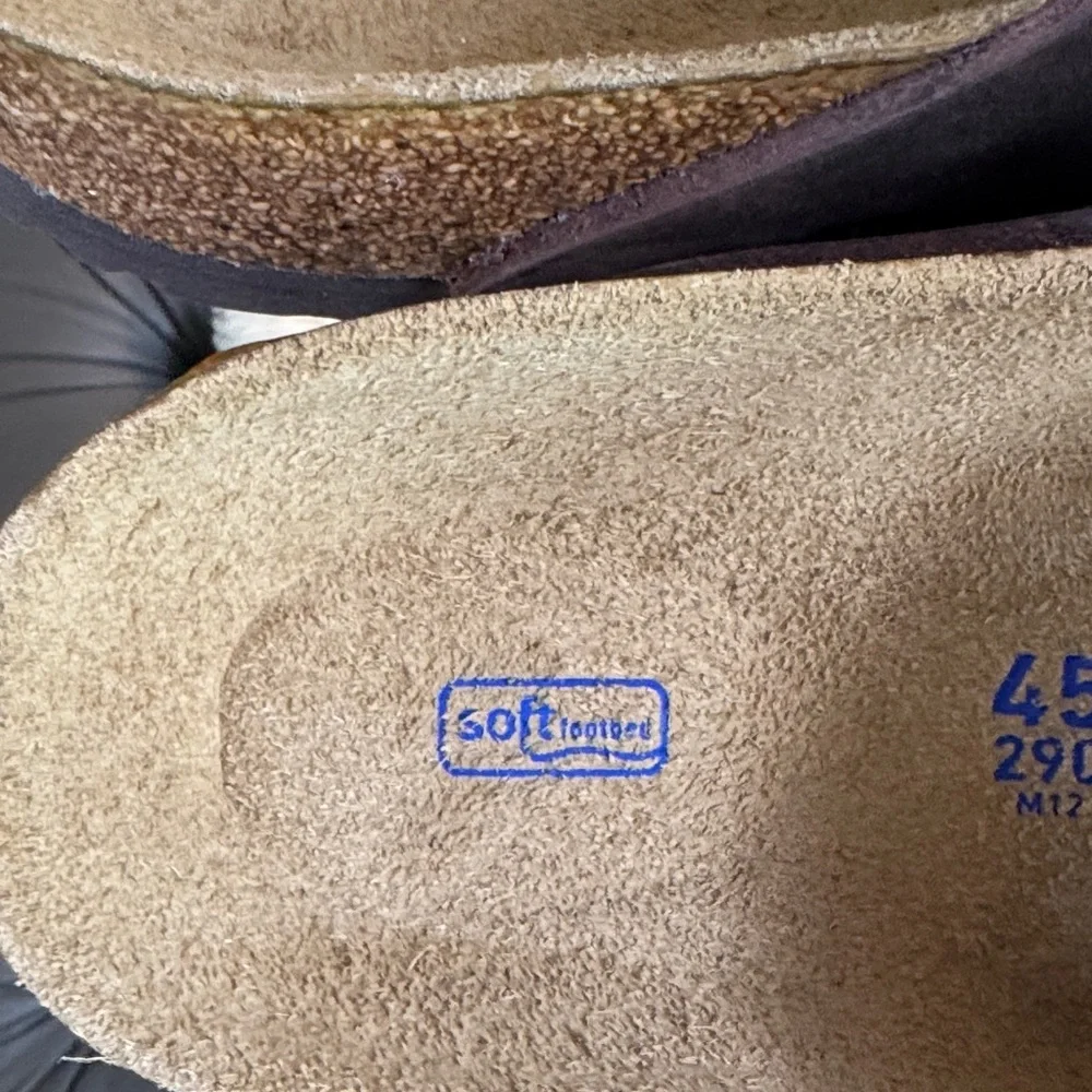 NEW Birkenstock ARIZONA Dk Brown Leather Sandal w/Adjustable Straps Softbed sz12 - Picture 8 of 16